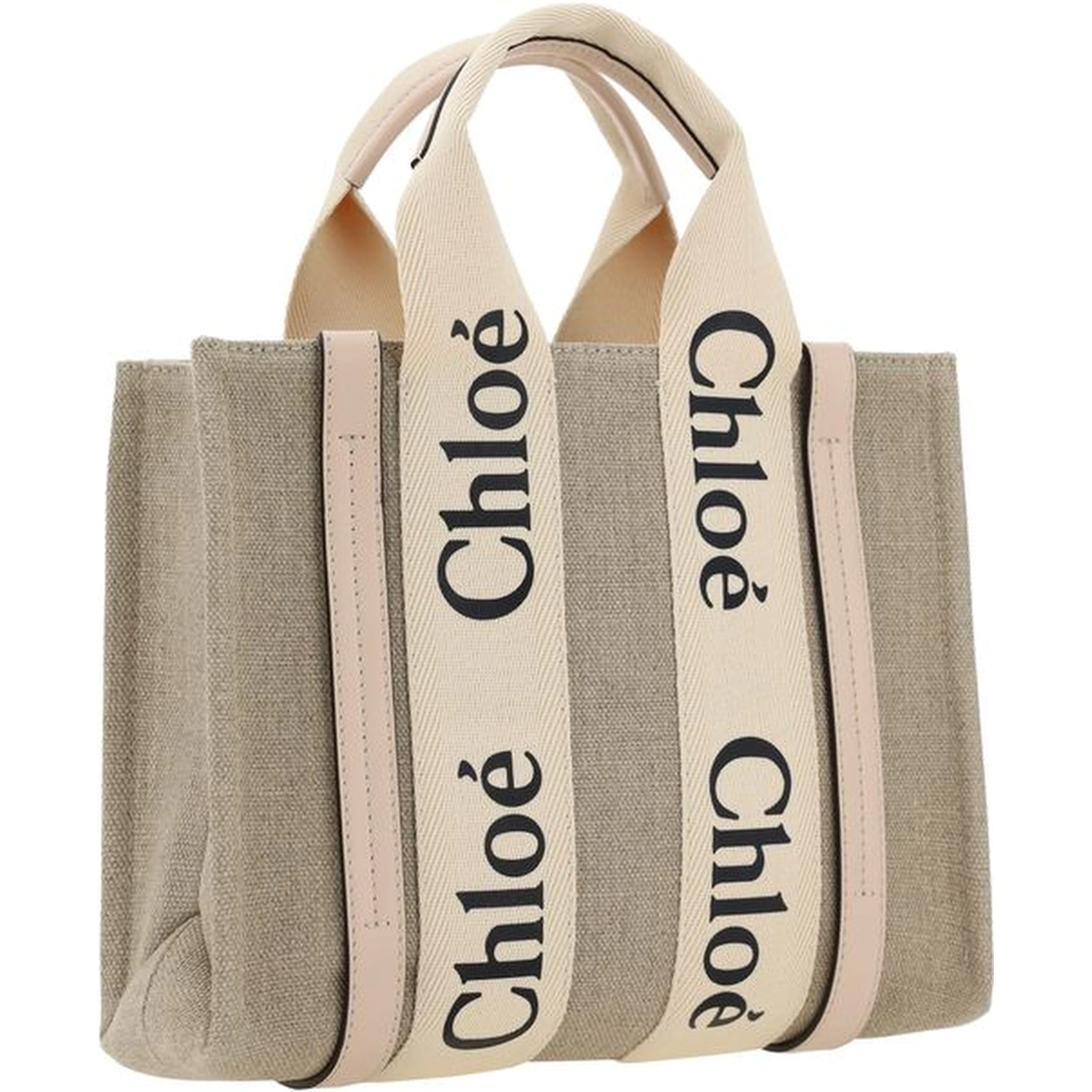Brown Linen Handbag