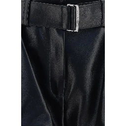 Black Lambskin Bermuda Shorts