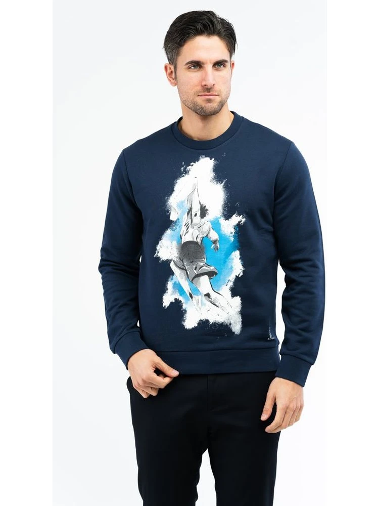 Blue Cotton Sweatshirt