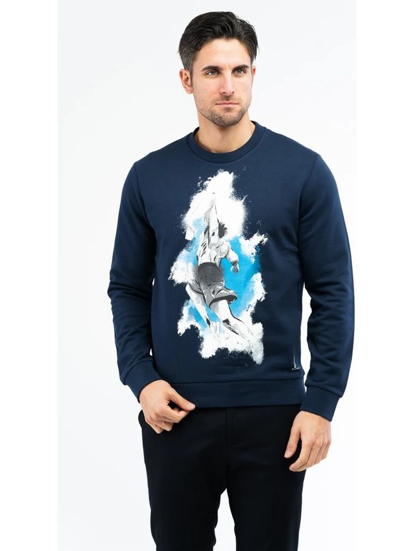 Blue Cotton Sweatshirt