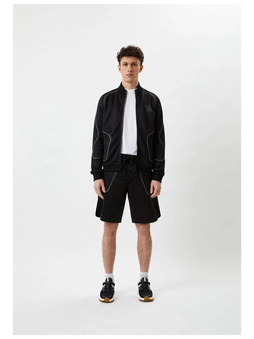 Black Polyester Sweatshirt