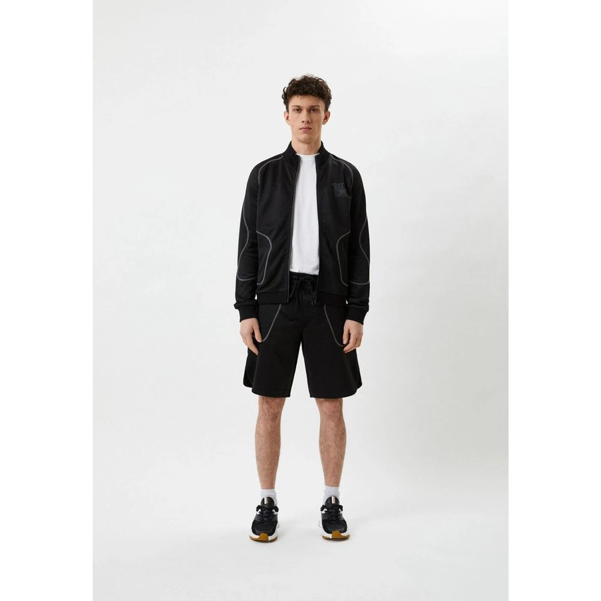 Black Polyester Sweatshirt