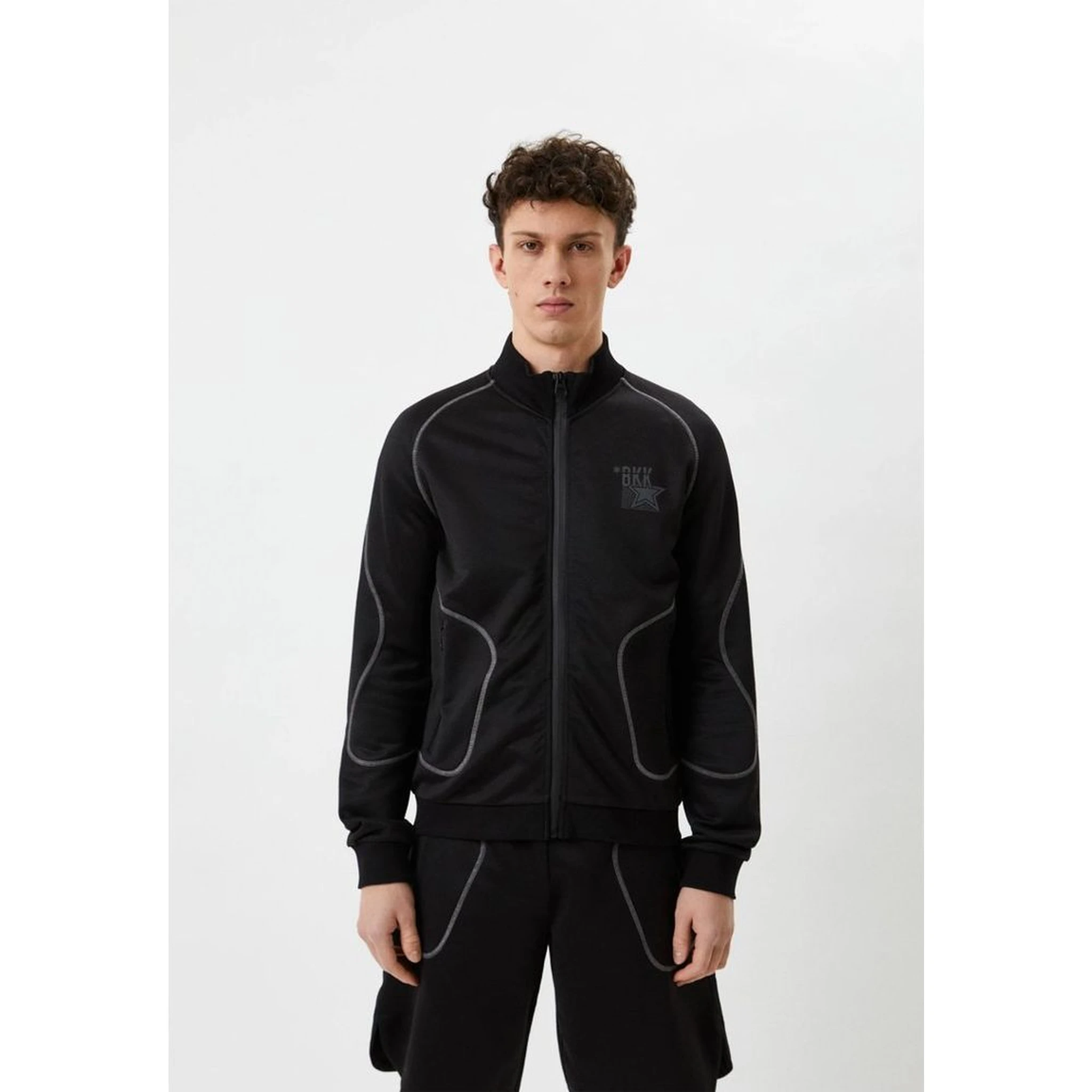 Black Polyester Sweatshirt