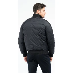 Black Nylon Bomber