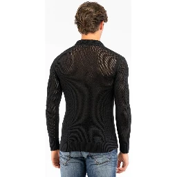 Black Cotton Polo Shirt