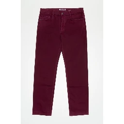 Bordeaux Cotton Slim Fit Jeans