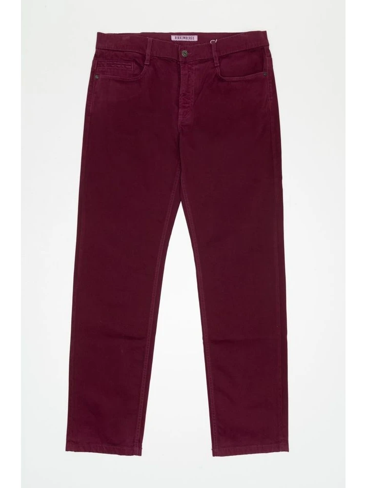 Bordeaux Cotton Slim Fit Jeans