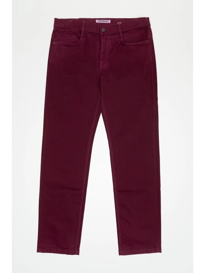 Bordeaux Cotton Slim Fit Jeans