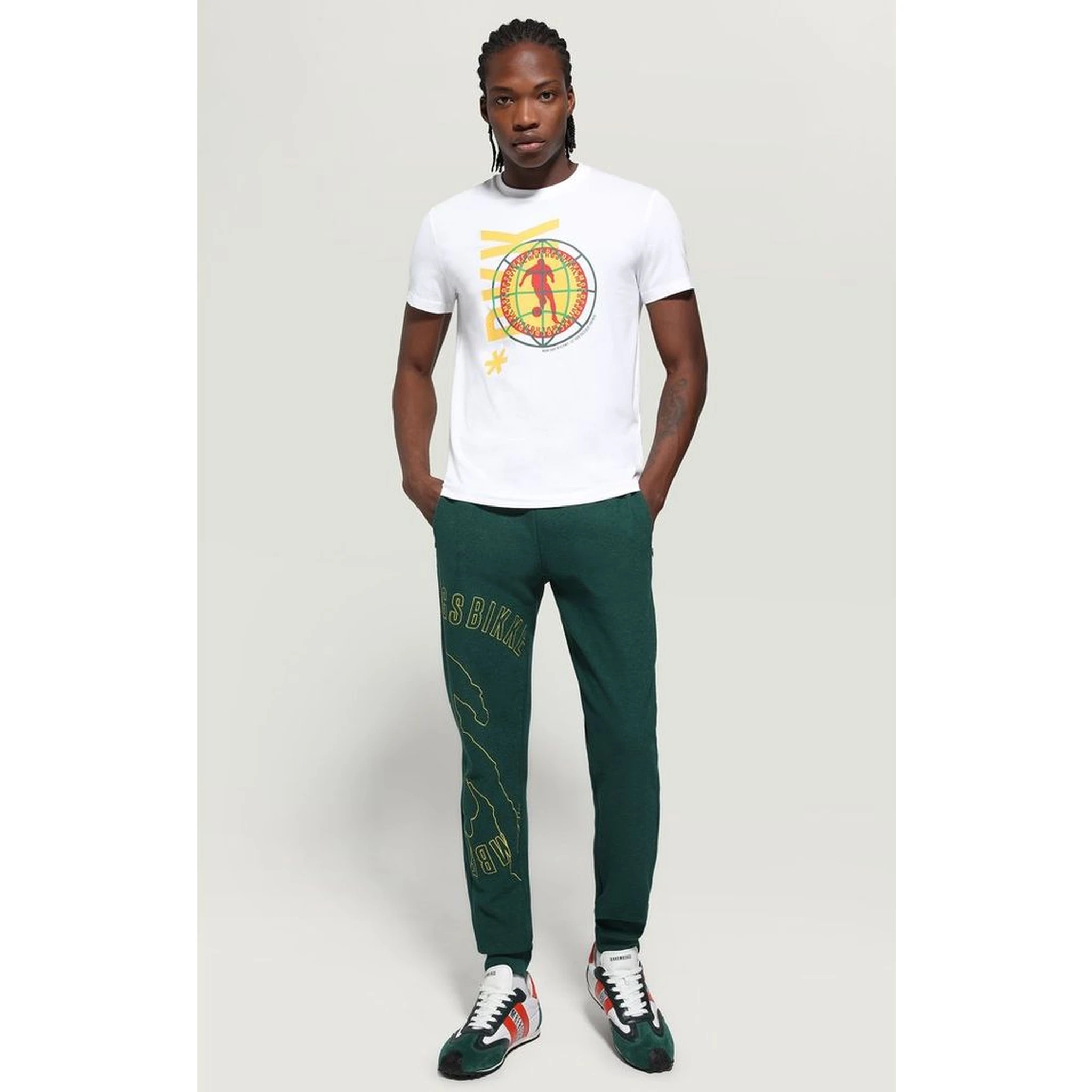 Bicolor Cotton Joggers (Workout Pants)