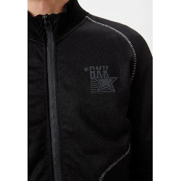 Black Polyester Sweatshirt