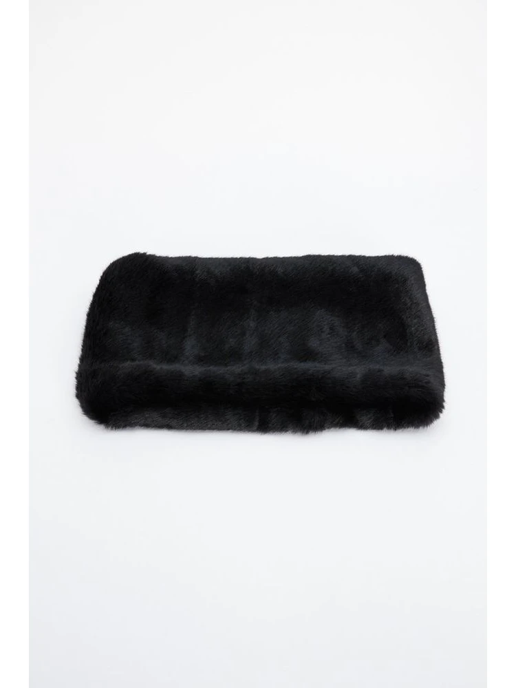 Black Modacrylic Scarf