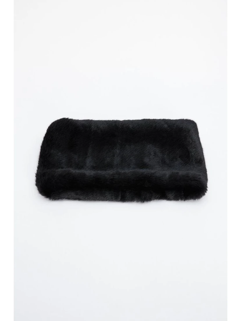 Black Modacrylic Scarf