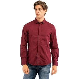 Bordeaux Cotton Dress Shirt