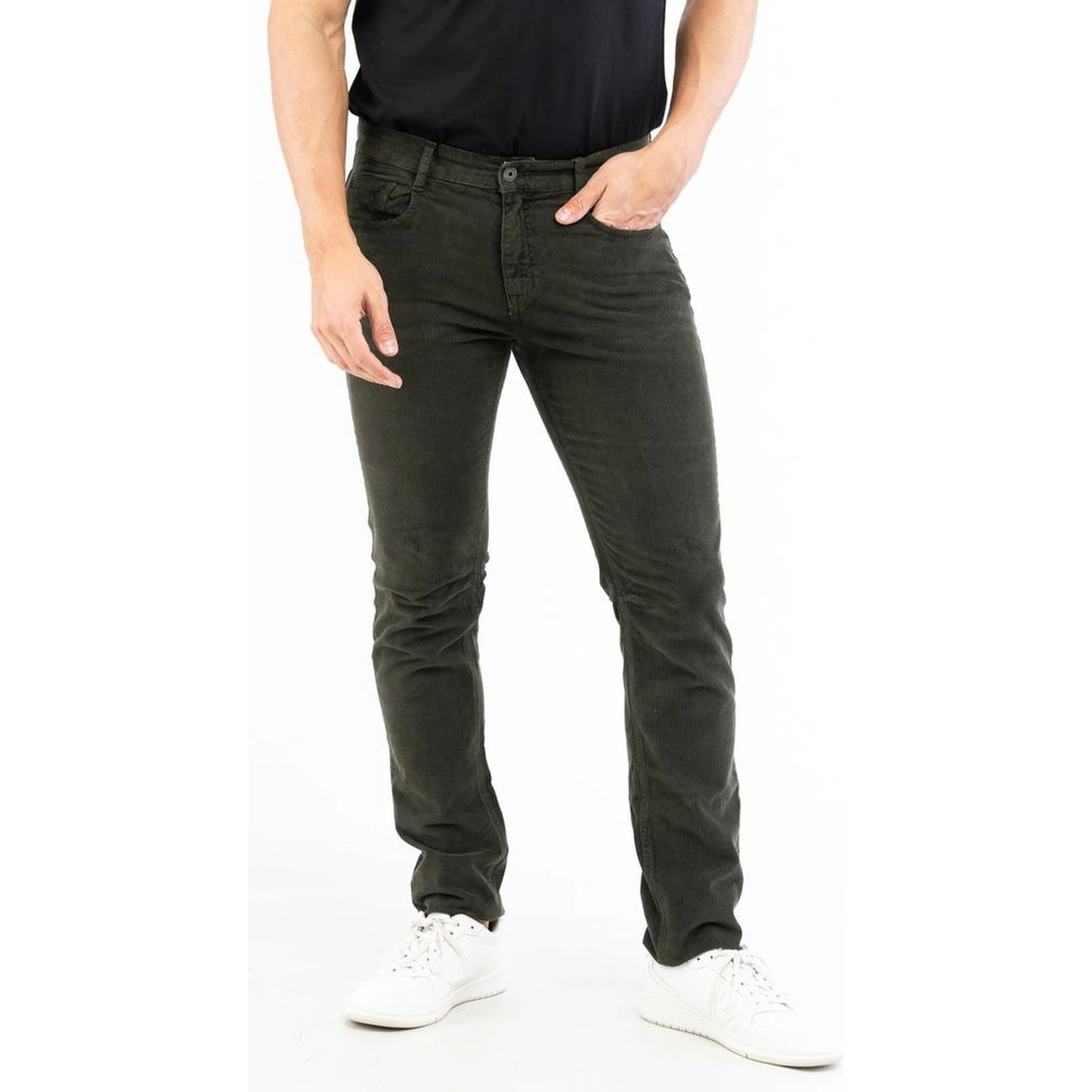 Bicolor Cotton Casual Pants