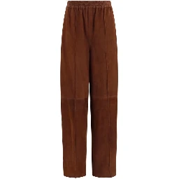 Brown Leather Casual Pants