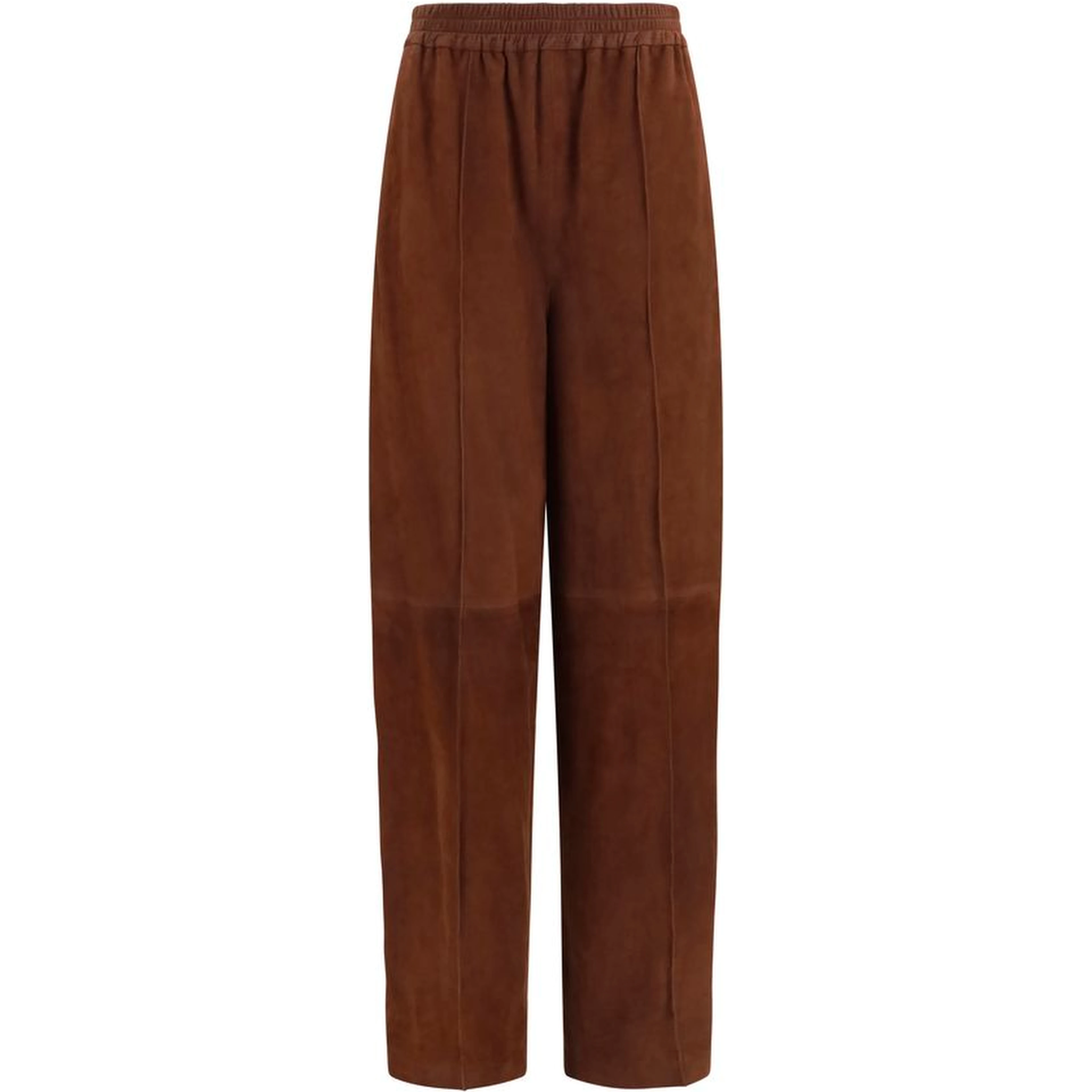 Brown Leather Casual Pants