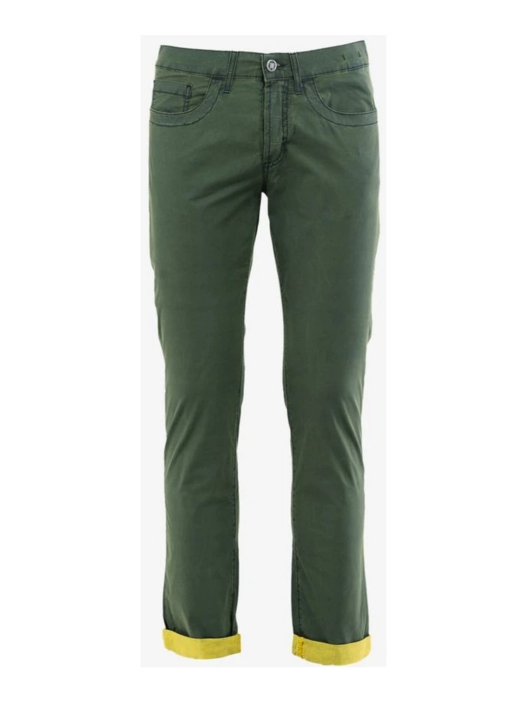 Bicolor Cotton Casual Pants