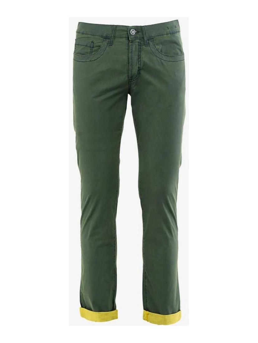 Bicolor Cotton Casual Pants