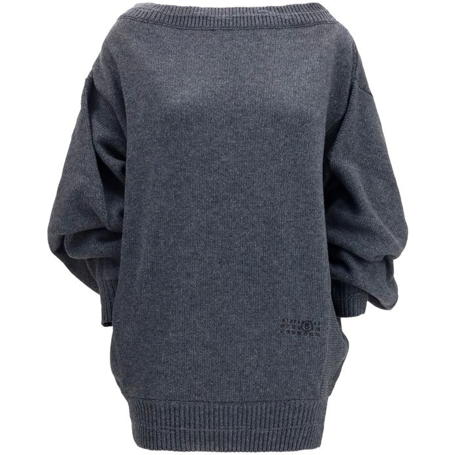 Gray Wool Oves Aries Casual Dress