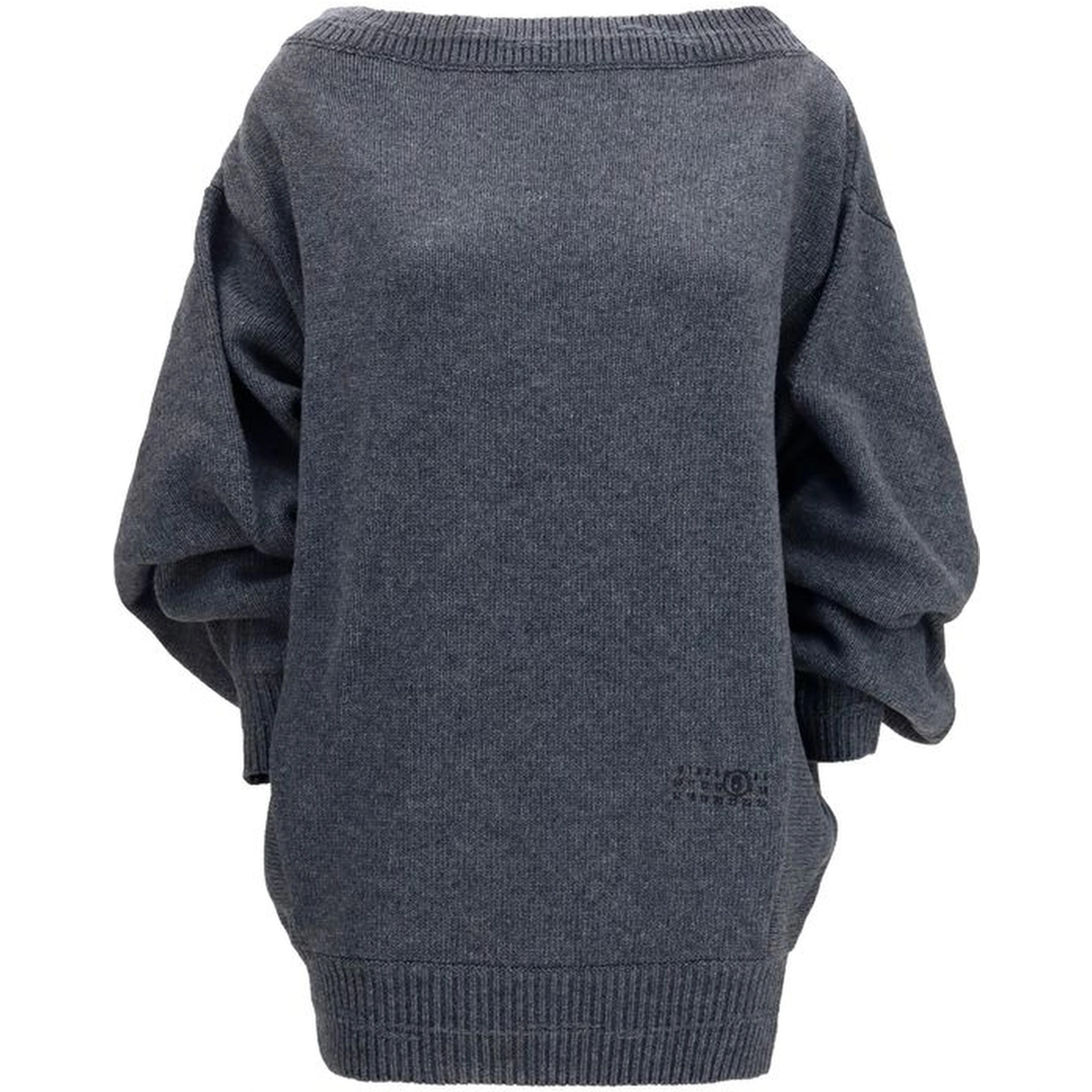 Gray Wool Oves Aries Casual Dress