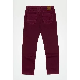 Bordeaux Cotton Slim Fit Jeans