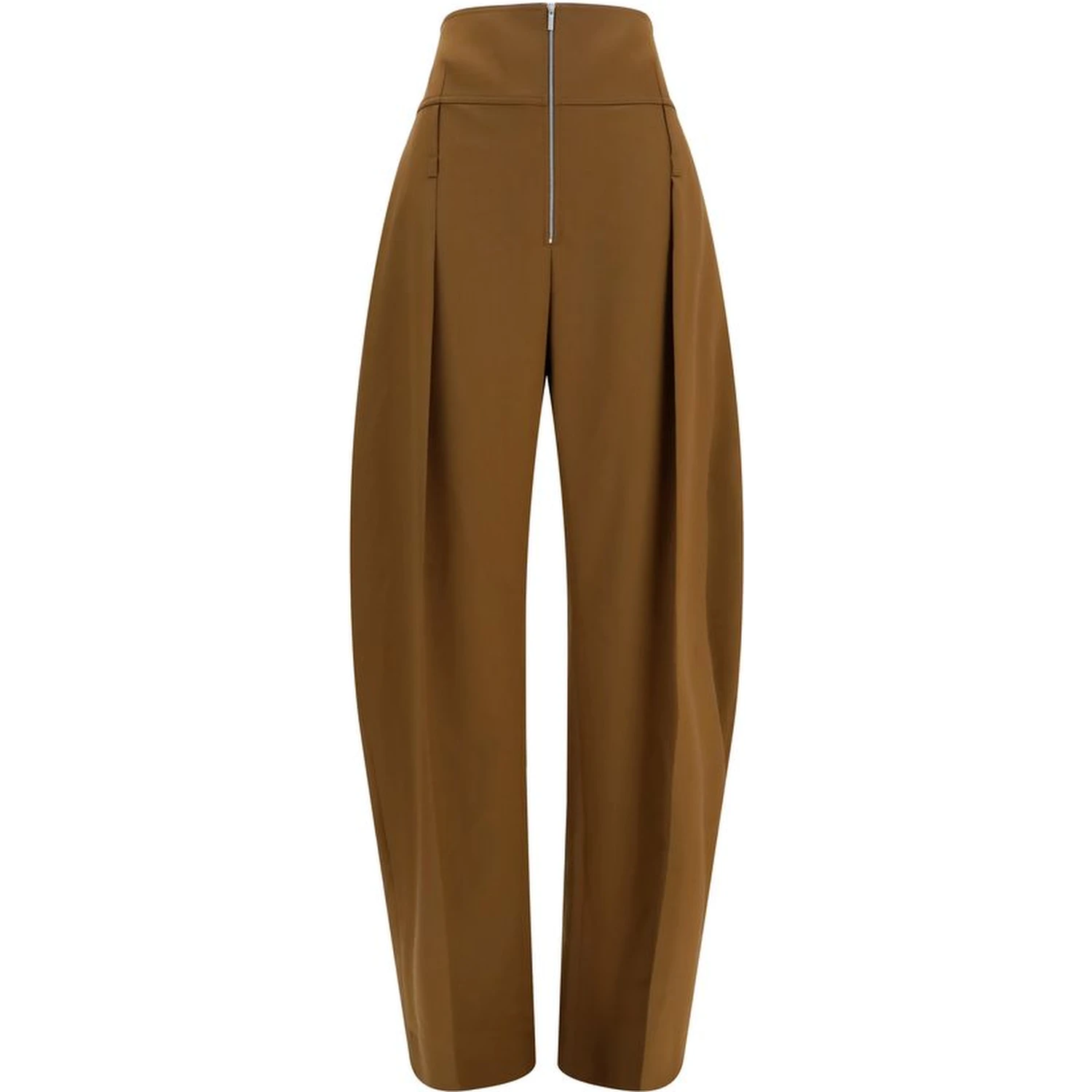 Brown Wool Oves Aries Casual Pants