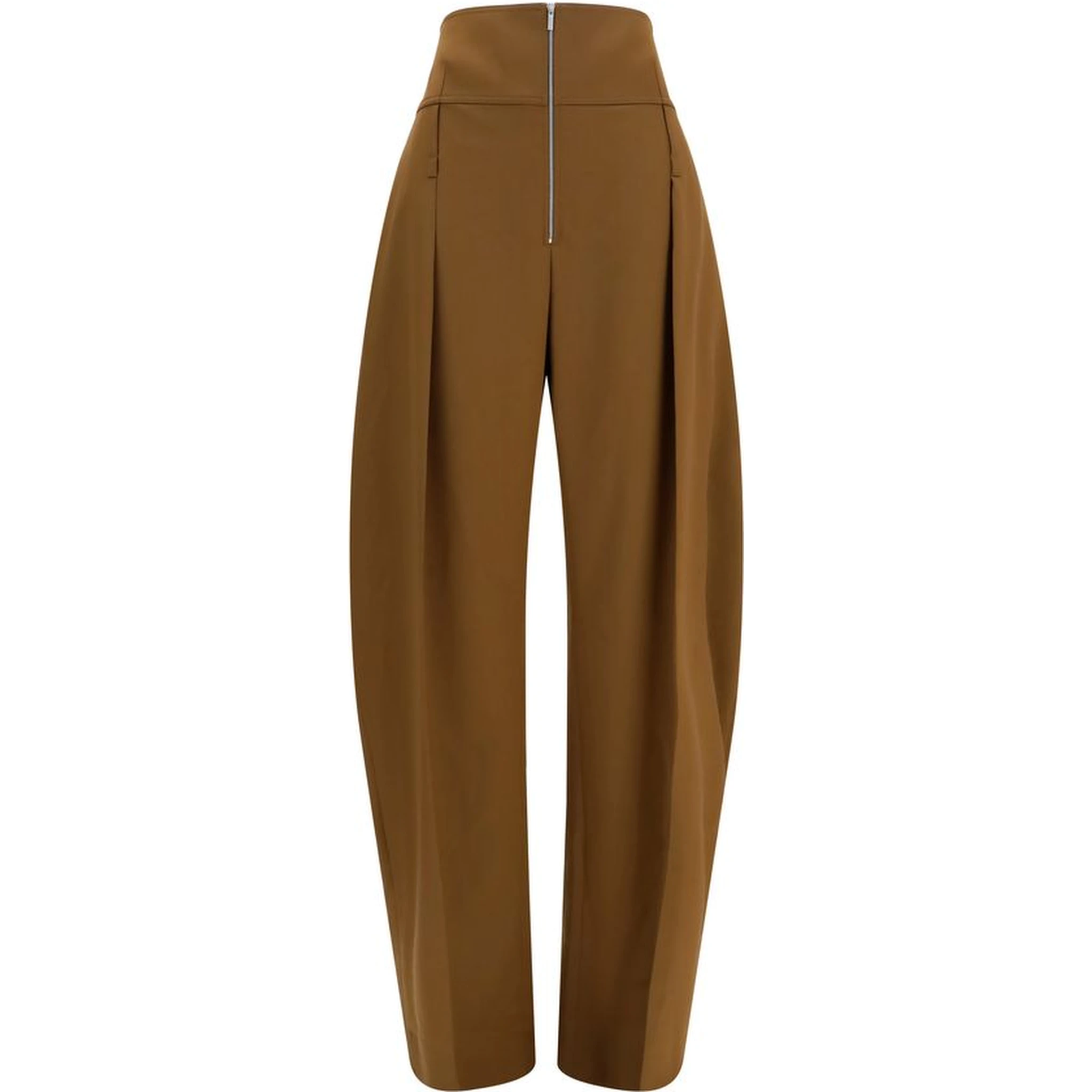 Brown Wool Oves Aries Casual Pants