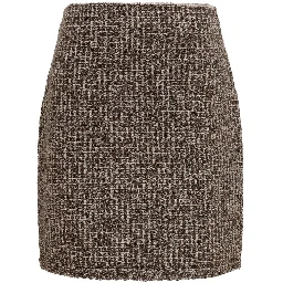 Brown Polyamide Mini Skirt