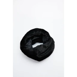Black Modacrylic Scarf