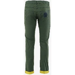 Bicolor Cotton Casual Pants