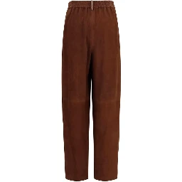 Brown Leather Casual Pants