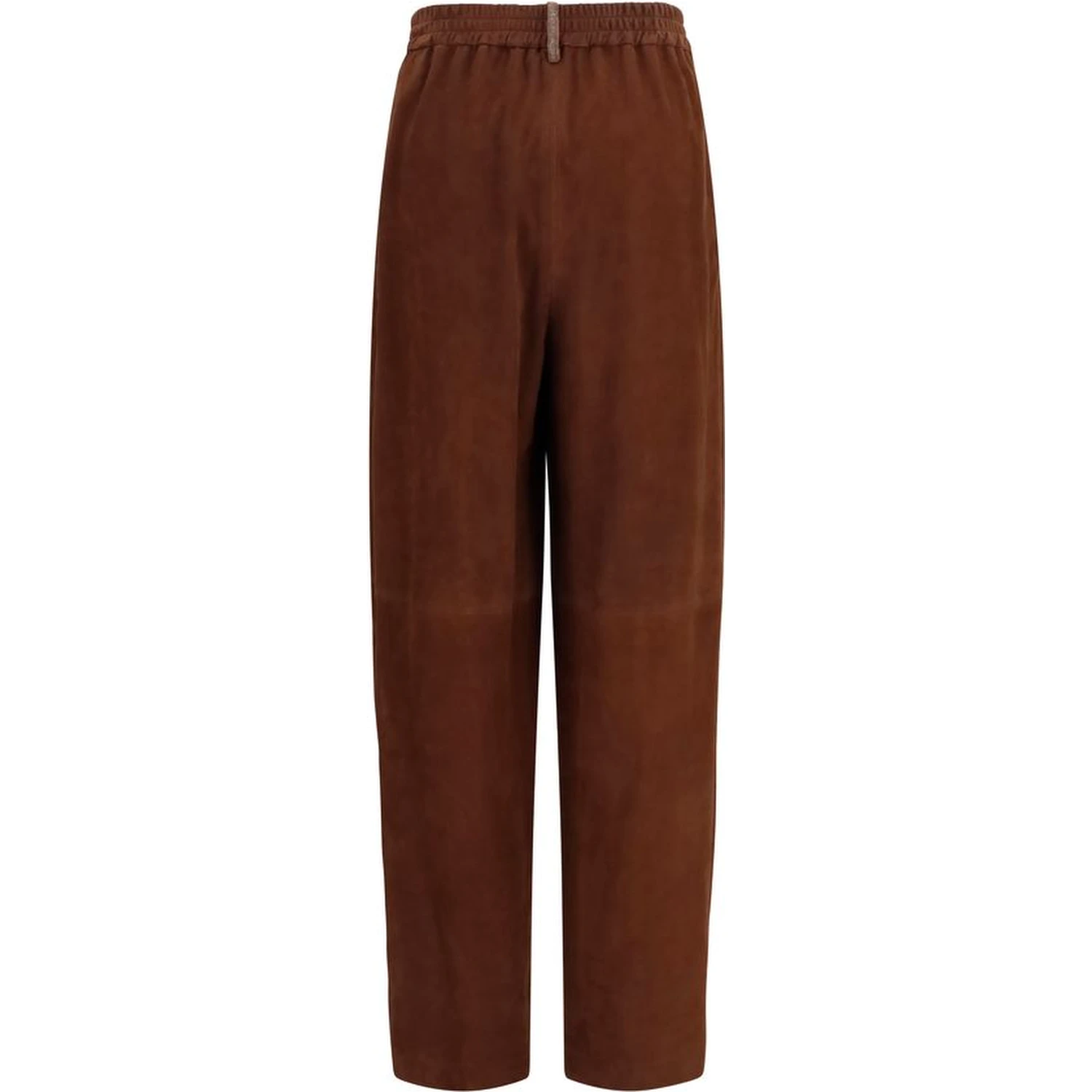 Brown Leather Casual Pants