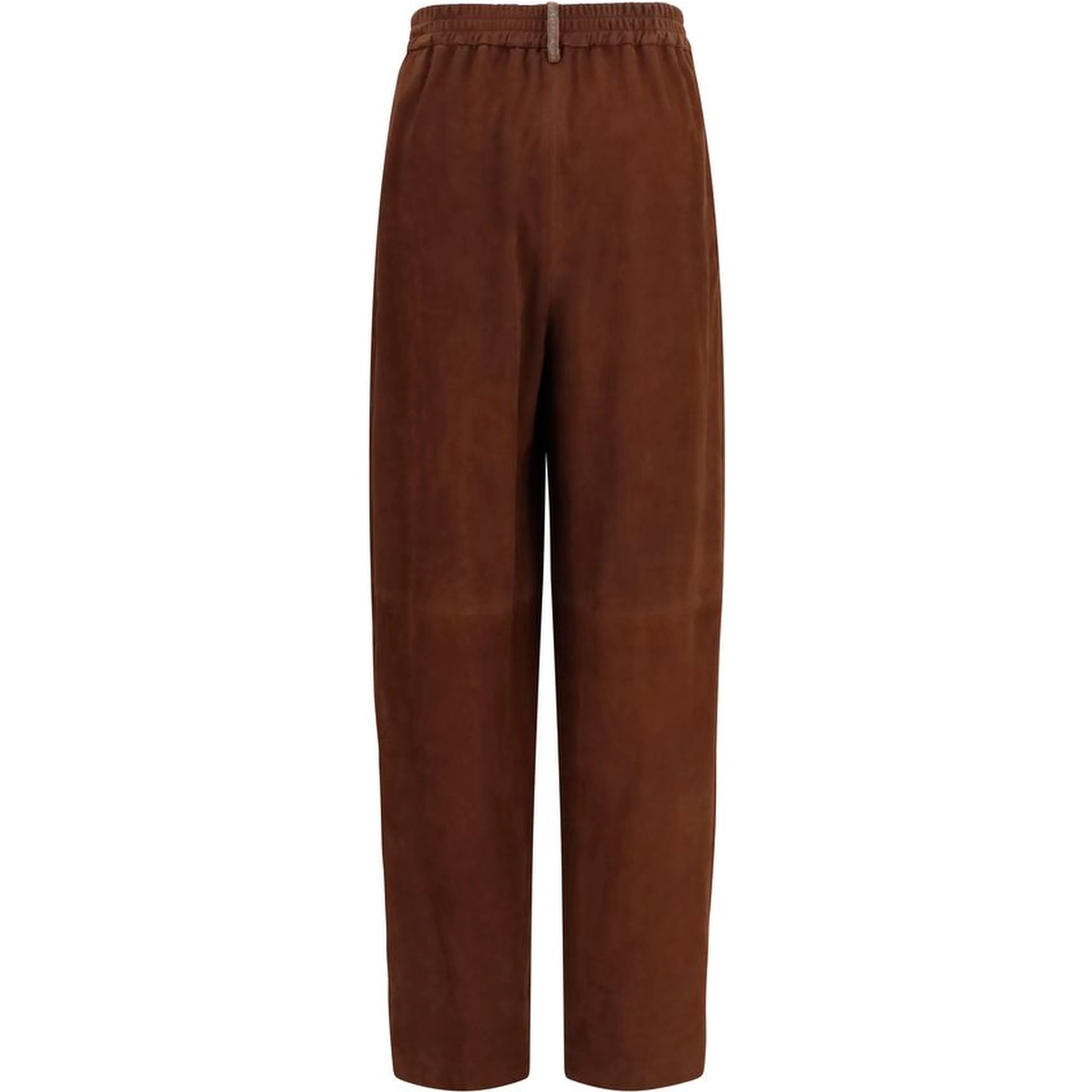 Brown Leather Casual Pants