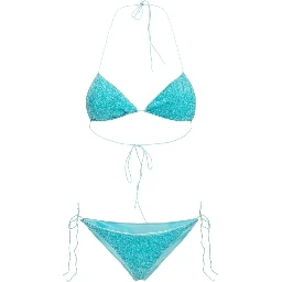 Blue Elastane Bikini