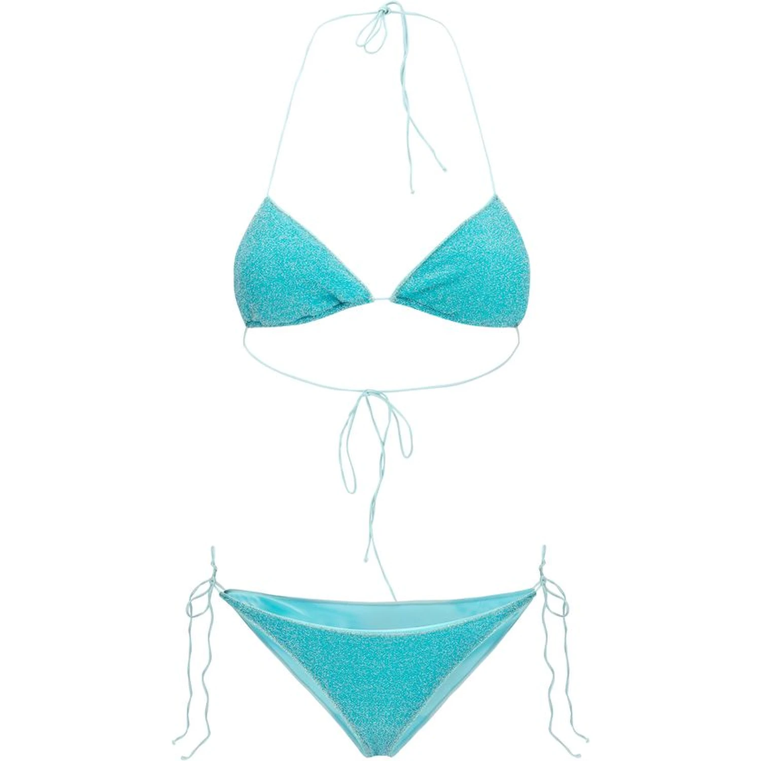 Blue Elastane Bikini