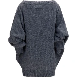 Gray Wool Oves Aries Casual Dress