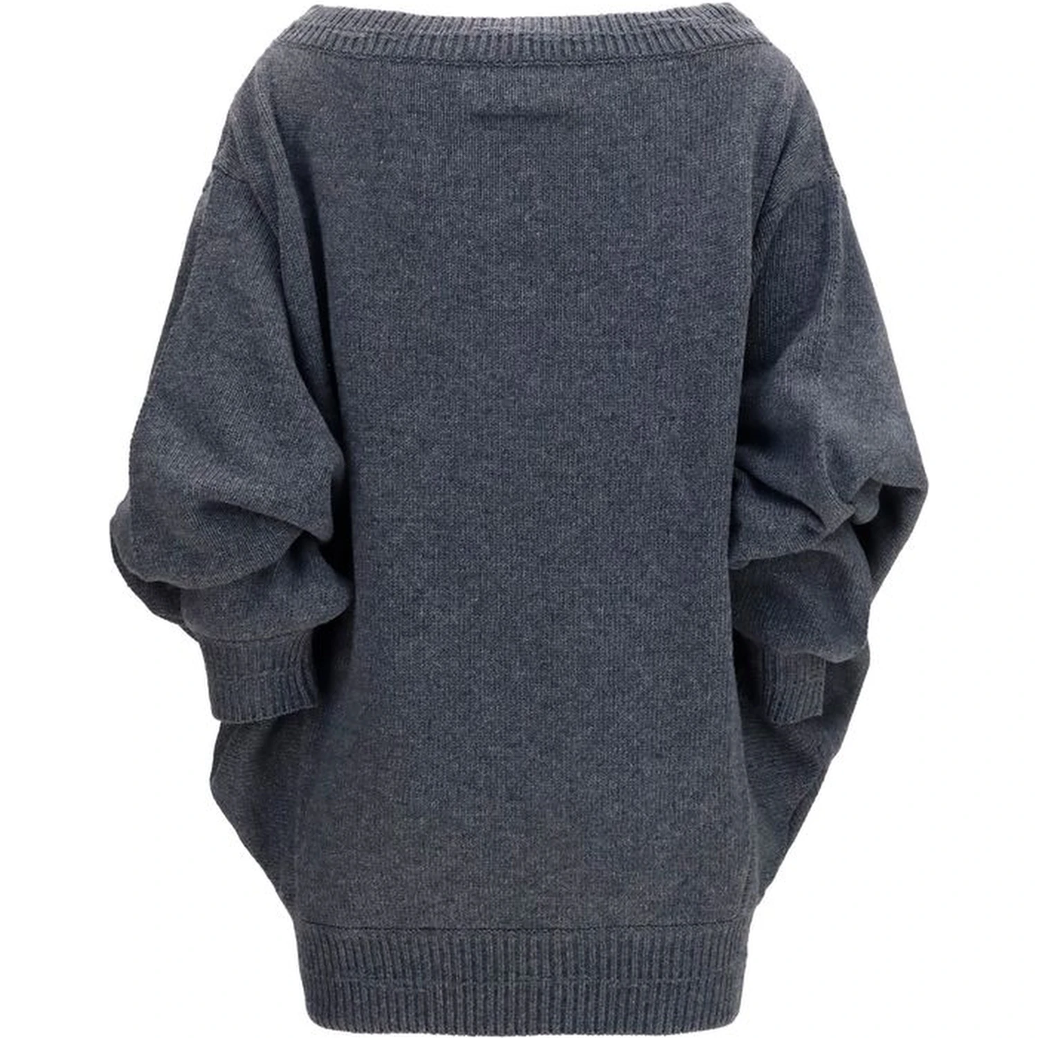 Gray Wool Oves Aries Casual Dress