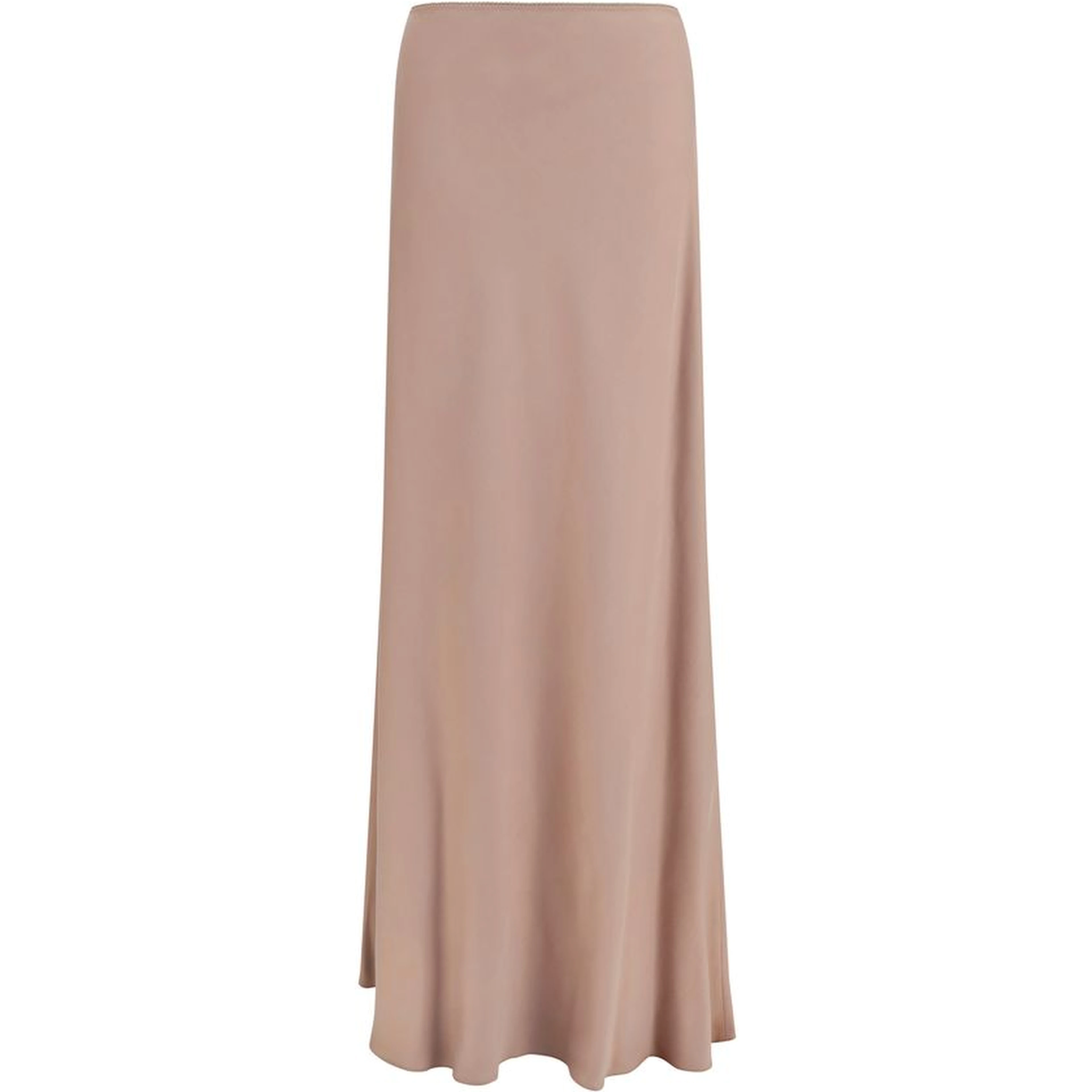 Beige Lyocell Long Skirt