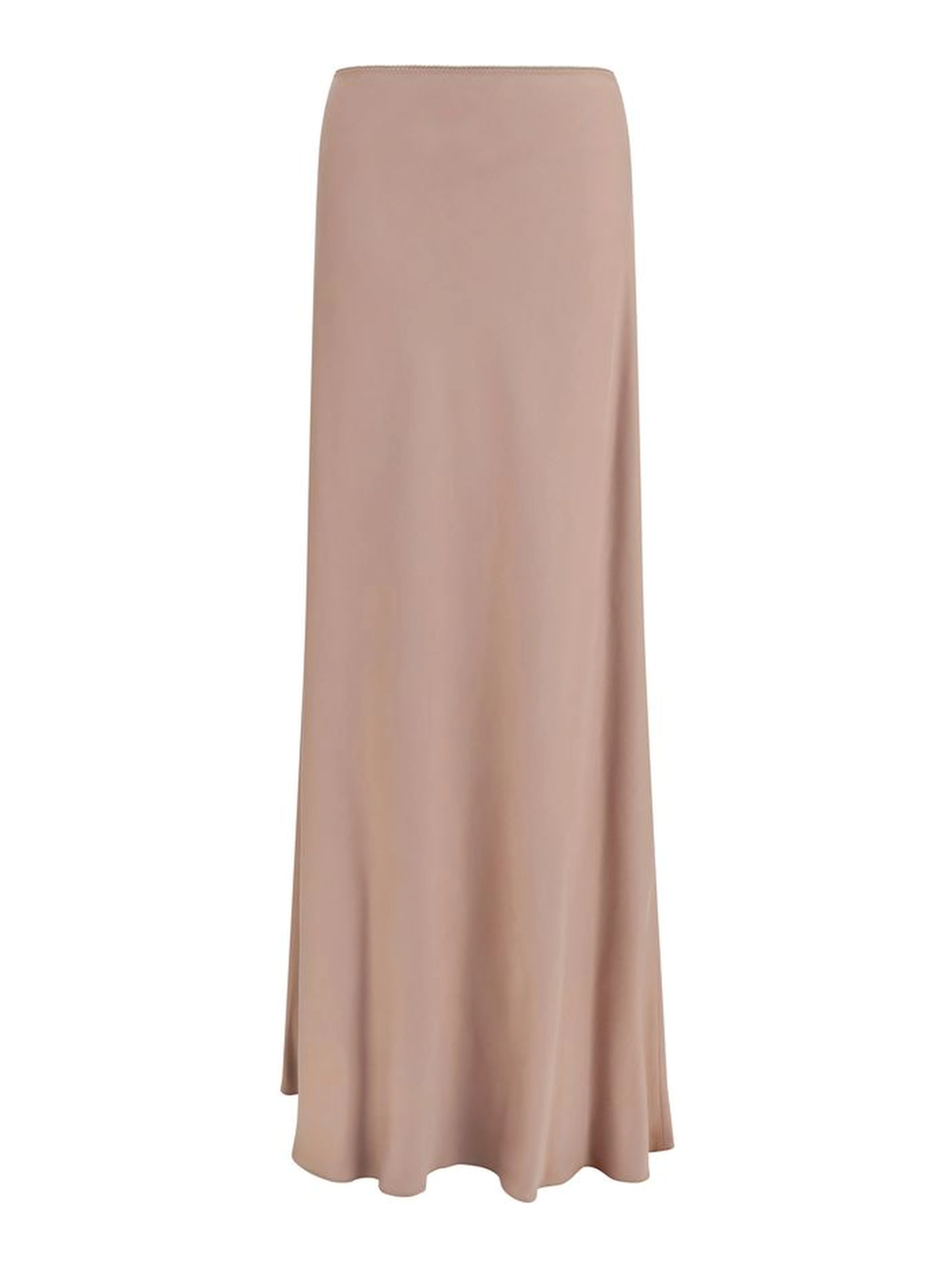 Beige Lyocell Long Skirt