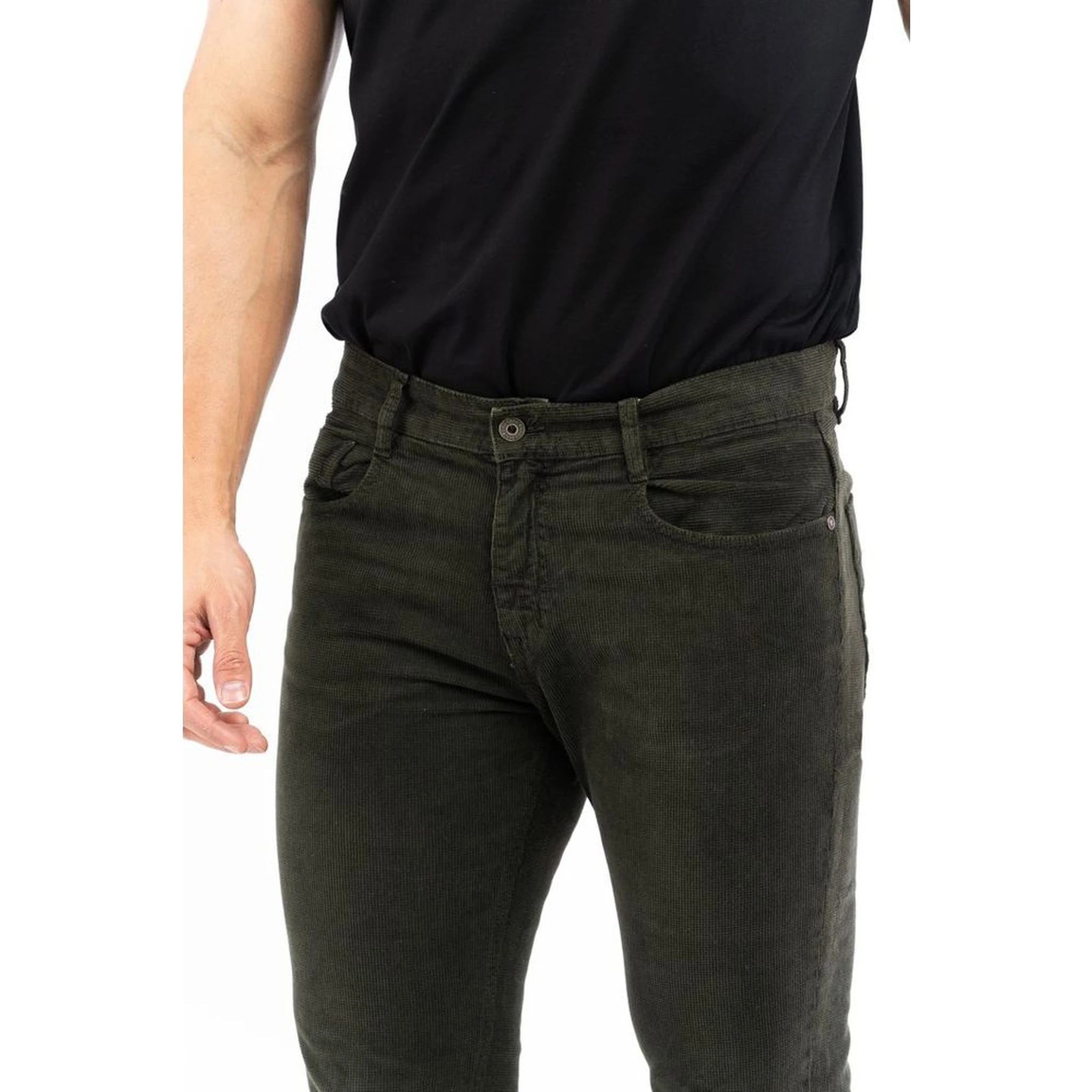 Bicolor Cotton Casual Pants