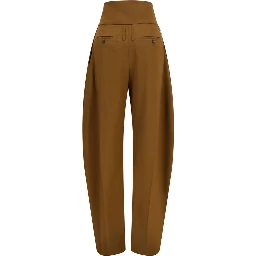 Brown Wool Oves Aries Casual Pants