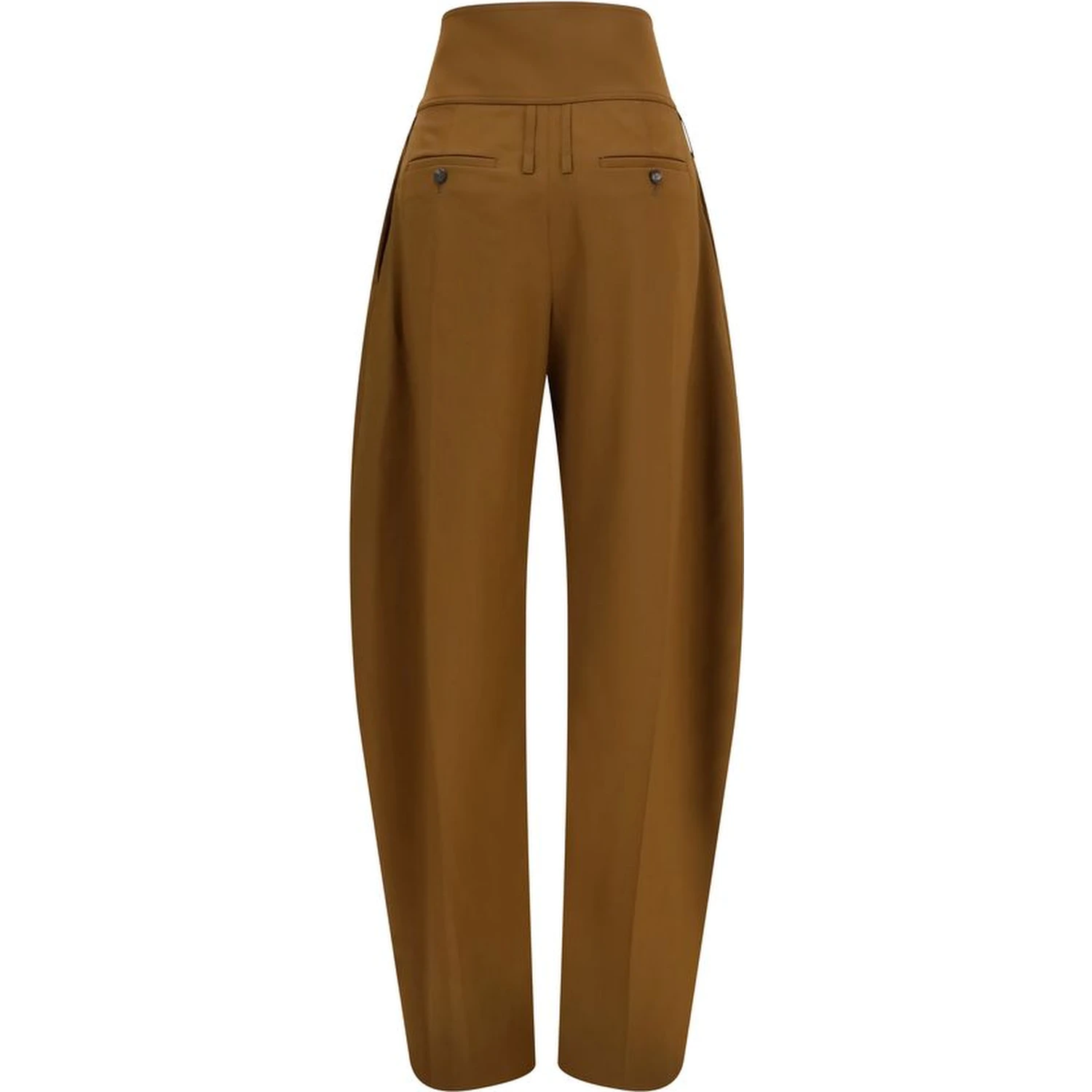 Brown Wool Oves Aries Casual Pants