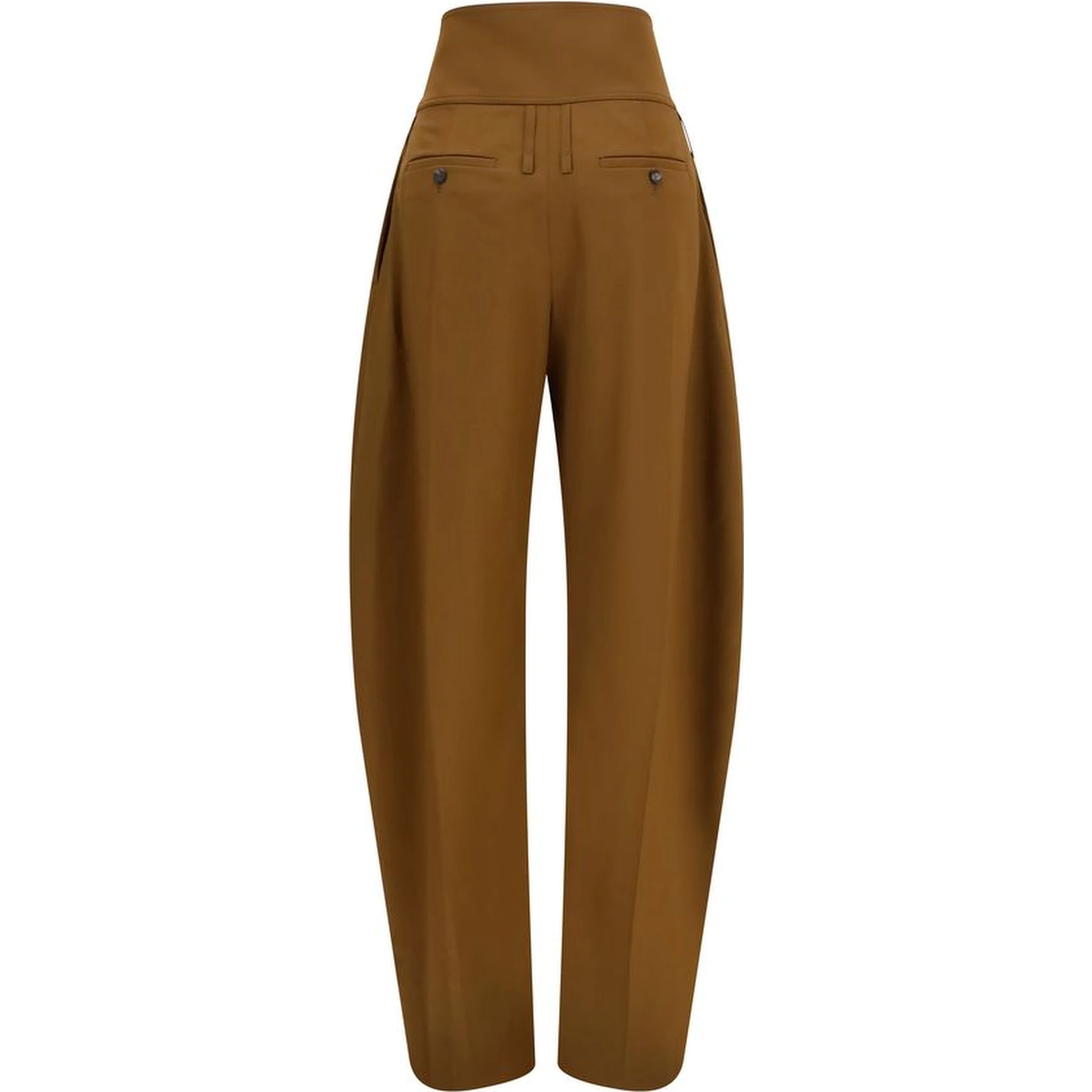 Brown Wool Oves Aries Casual Pants