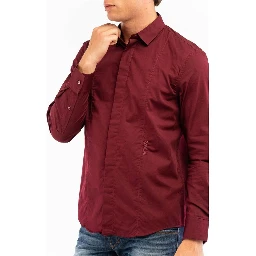 Bordeaux Cotton Dress Shirt