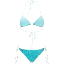 Blue Elastane Bikini