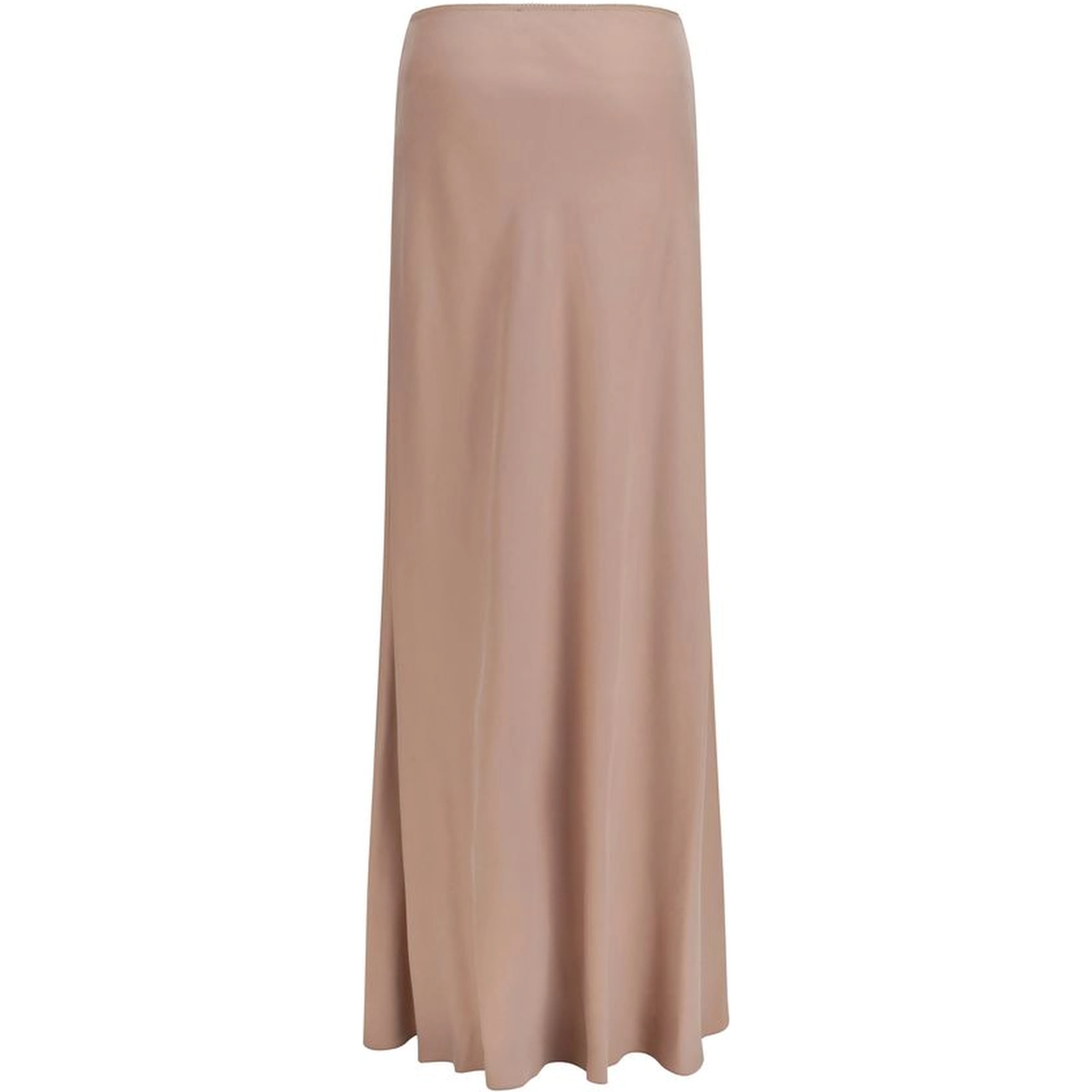 Beige Lyocell Long Skirt