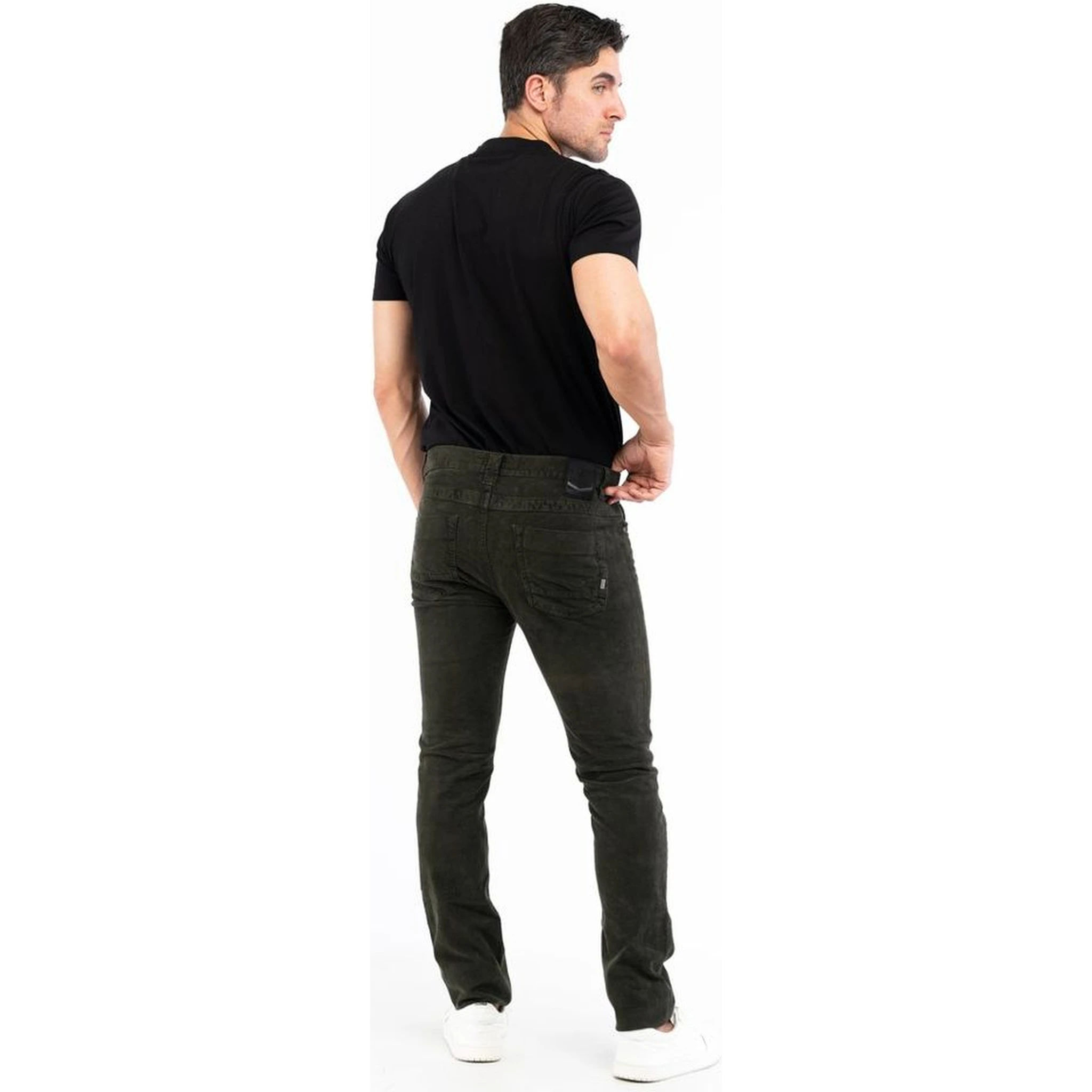 Bicolor Cotton Casual Pants