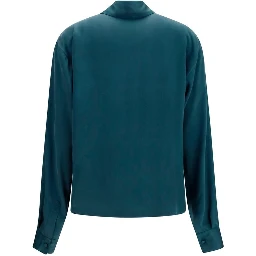 Blue Silk Shirt