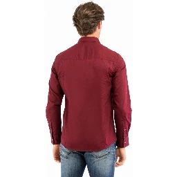 Bordeaux Cotton Dress Shirt