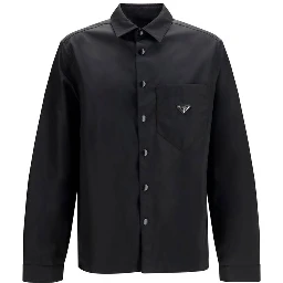Black Recycled Polyamide Dress Shirt